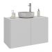 Gabinete de Banheiro 62,5cm Suspenso 2 Portas Multimóveis MP5044 Branco