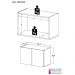 Gabinete de Banheiro 62,5cm Suspenso 2 Portas Multimóveis MP5044 Branco
