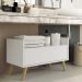 Gabinete de Banheiro Retrô Multimóveis 60 cm FG3624 Branco/Natural