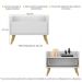 Gabinete de Banheiro Retrô Multimóveis 60 cm FG3624 Branco/Natural