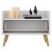 Gabinete de Banheiro Retrô Multimóveis 60 cm FG3624 Branco/Natural