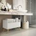 Gabinete de Banheiro Retrô Multimóveis 60 cm FG3624 Branco/Natural