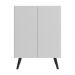 Gabinete de Banheiro Retrô Multimóveis 63 cm com 2 Portas FG5006 Branco/Preto