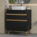 Gabinete de Banheiro Retrô Multimóveis 70 cm FG5024 Preto