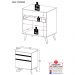 Gabinete de Banheiro Retrô Multimóveis 70 cm FG5024 Preto