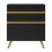 Gabinete de Banheiro Retrô Multimóveis 70 cm FG5024 Preto