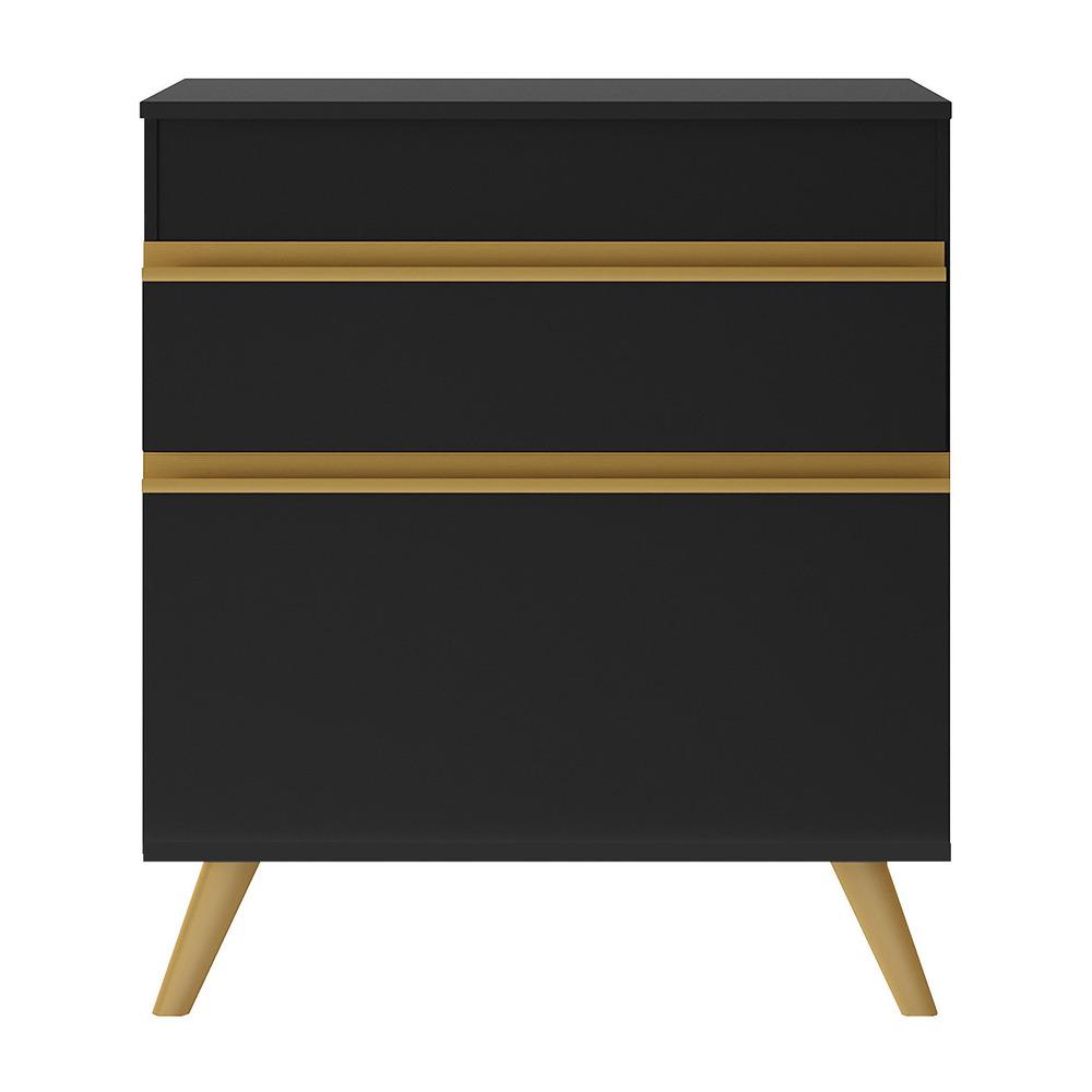 Gabinete de Banheiro Retrô Multimóveis 70 cm FG5024 Preto