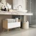 Gabinete de Banheiro Retrô Multimóveis 80 cm FG5000 Rustic/Branco/Natural