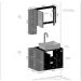 Gabinete de Banheiro Suspenso com Cuba e Espelheira 70cm Multimóveis CR10125 Branco/Naturalle