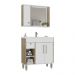 Gabinete de Banheiro com Cuba e Espelheira 80,2cm Multimóveis CR10136 Carvalho Cartagena/Branco