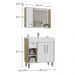 Gabinete de Banheiro com Cuba e Espelheira 80,2cm Multimóveis CR10136 Carvalho Cartagena/Branco