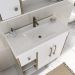 Gabinete de Banheiro com Cuba e Espelheira 80,2cm Multimóveis CR10136 Carvalho Cartagena/Branco