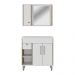 Gabinete de Banheiro com Cuba e Espelheira 80,2cm Multimóveis CR10136 Carvalho Cartagena/Branco