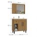 Gabinete de Banheiro com Cuba e Espelheira 80,2cm Multimóveis CR10136 Lâmina Mel/Branco
