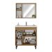 Gabinete de Banheiro com Cuba e Espelheira 80,2cm Multimóveis CR10136 Lâmina Mel/Branco