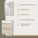 Gabinete de Banheiro com Cuba e Espelheira com LED 59cm Multimóveis CR10130 Branco/Legno Crema