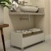 Gabinete de Banheiro com Rodízios Multimóveis 80 cm FGL2608 Branco