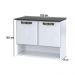 Gabinete de Banheiro com Tampo e 2 Portas Suspenso 70,5cm Multimóveis CR10143 Branco