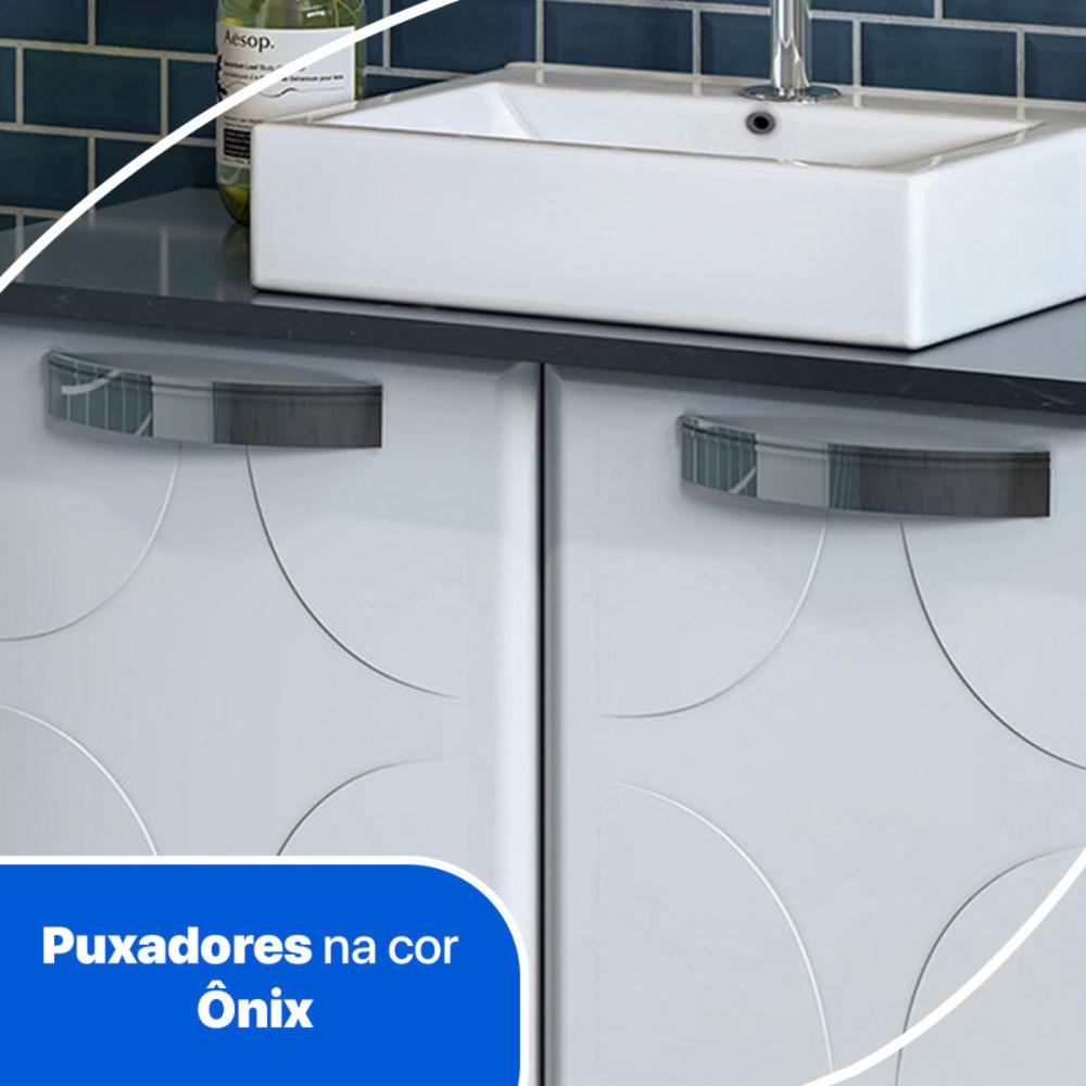 Gabinete de Banheiro com Tampo e 2 Portas Suspenso 70,5cm Multimóveis CR10143 Branco
