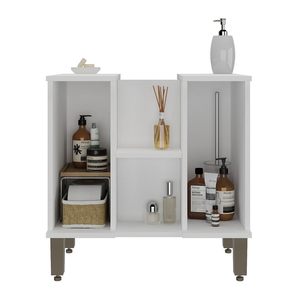 Gabinete de Banheiro para Pia de Sobrepor 2 Portas 60,4cm Multimóveis CR10137 Branco