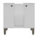 Gabinete de Banheiro para Pia de Sobrepor 2 Portas 60,4cm Multimóveis CR10137 Branco