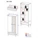 Guarda Roupa 100% MDF com espelho, 2 ptas e 1 gav Doçura Multimóveis Bco/Cza/Ros