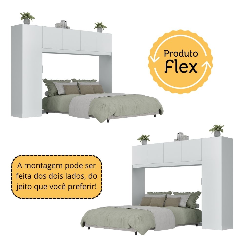 Guarda Roupa 5 Portas Dublin Multimóveis MP4021 Branco