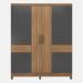 Guarda-Roupa Casal 6 Portas 2 Gavetas 160cm Multimóveis CR35287 Amêndola/Grafito Prime TX
