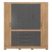 Guarda-Roupa Casal 8 Portas 4 Gavetas 201cm Multimóveis CR35288 Amêndola/Grafito