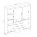Guarda-Roupa Casal MDF com Espelhos 6 Portas 4 Gavetas 201cm Multimóveis CR35289 Cinamon/Off White