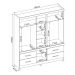 Guarda-Roupa Casal com Espelho 6 Portas 4 Gavetas 192cm Multimóveis CR35285 Amêndola Touch