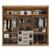 Guarda-Roupa Casal com Espelhos 6 Portas 4 Gav Multimóveis CR35284 Amêndola/Nude Prime TX