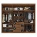 Guarda-Roupa Casal com Espelhos 6 Portas 4 Gavetas 262,2cm Multimóveis CR35284 Nogueira Touch