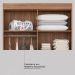 Guarda-Roupa Solteiro 4 Portas 2 Gavetas 110cm Multimóveis CR35281 Amêndola/Off White