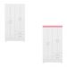 Guarda-Roupa Solteiro 4 Portas 2 Gavetas 110cm Multimóveis CR35281 Branco/Rosa