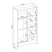 Guarda-Roupa Solteiro 4 Portas 2 Gavetas 110cm Multimóveis CR35281 Café Touch
