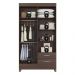 Guarda-Roupa Solteiro 4 Portas 2 Gavetas 110cm Multimóveis CR35281 Café Touch