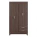 Guarda-Roupa Solteiro 4 Portas 2 Gavetas 110cm Multimóveis CR35281 Café Touch