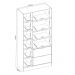 Guarda-Roupa Solteiro com Espelhos 2 Portas 2 Gavetas 92,4cm Multimóveis CR35294 Amêndola/Off White