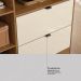 Guarda-Roupa Solteiro com Espelhos 2 Portas 2 Gavetas 92,4cm Multimóveis CR35294 Amêndola/Off White