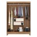 Guarda-Roupa com 6 Portas e 2 Gavetas 128cm Multimóveis CR35283 Amêndola/Off White