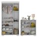 Guarda-Roupas 3 Portas 2 Gavetas com Cômoda 1 Porta 3 Gavetas Algodão Doce Multimóveis MP4251 Branco