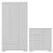 Guarda-Roupas 3 Portas 2 Gavetas com Cômoda 1 Porta 3 Gavetas Algodão Doce Multimóveis MP4251 Branco
