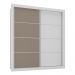 Guarda-Roupas Casal 2 Portas de Correr 4 Gavetas Alasca Multimóveis MP4263 Branco/Lacca Fumê