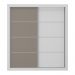 Guarda-Roupas Casal 2 Portas de Correr 4 Gavetas Alasca Multimóveis MP4263 Branco/Lacca Fumê