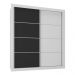 Guarda-Roupas Casal 2 Portas de Correr 4 Gavetas Alasca Multimóveis MP4265 Branco/Preto