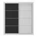 Guarda-Roupas Casal 2 Portas de Correr 4 Gavetas Alasca Multimóveis MP4265 Branco/Preto