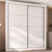 Guarda-Roupas Casal 2 Portas de Correr 4 Gavetas Alasca Multimóveis MP4311 Branco