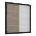 Guarda-Roupas Casal 2 Portas de Correr 4 Gavetas Chicago Multimóveis MP4267 Branco/Lacca Fumê