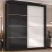 Guarda-Roupas Casal 2 Portas de Correr 4 Gavetas Chicago Multimóveis MP4268 Branco/Preto